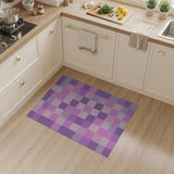 Purple Purple Patchwork Geometric Area Rug