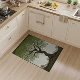 Tree of Life Green Persian Area Rug