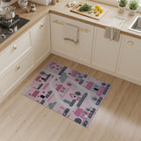 Whimsical Pink Village Road Kids Area Rug