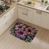 Vibrant Hibiscus Watercolor Area Rug