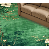 Ultra Soft Area Rug, Non Slip, Stain Resistant, Washable Area Rugs for Living Room, Bedroom, Botanical Non-Slip Door Mat for Kitchen and Bedroom(Green)