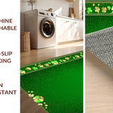 Lively Earthy Green Patterned Decor(Green)