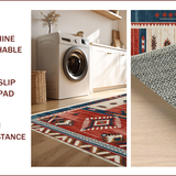 Ultra Soft Area Rug, Non Slip, Stain Resistant, Washable Area Rugs for Living Room, Bedroom, Distressed Crimson Bedroom Stain-Resistant Area Carpet(Red)