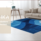 Transitional Blue Toned Geometric Motif(Blue)