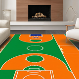 Ultra Soft Area Rug, Non Slip, Stain Resistant, Washable Area Rugs for Living Room, Bedroom, Dynamic Fire Patterned Aesthetic(Orange)