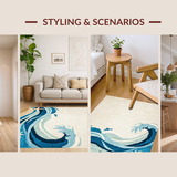 Lively Blue Tones with Shells(Beige)