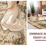 Contemporary Low Pile Ogee Aesthetic(Beige)