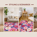 Chic Multihued Floral Composition(Blue)
