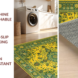 Ultra Soft Area Rug, Non Slip, Stain Resistant, Washable Area Rugs for Living Room, Bedroom, Chic Soft Colorful Print(Yellow)
