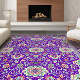 Ultra Soft Area Rug, Non Slip, Stain Resistant, Washable Area Rugs for Living Room, Bedroom, Cosy Earthy Tones Medley(Purple)