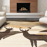 Ultra Soft Area Rug, Non Slip, Stain Resistant, Washable Area Rugs for Living Room, Bedroom, Vibrant Natural Wildlife Impression(Brown)