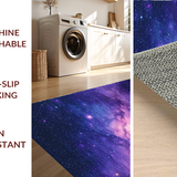 Ultra Soft Area Rug, Non Slip, Stain Resistant, Washable Area Rugs for Living Room, Bedroom, Striking Starfield Visual Experience(Purple)