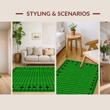 Ultra Soft Area Rug, Non Slip, Stain Resistant, Washable Area Rugs for Living Room, Bedroom, Cozy Green and Black Textiles(Green)