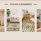 Ultra Soft Area Rug, Non Slip, Stain Resistant, Washable Area Rugs for Living Room, Bedroom, Beige Traditional Non-Slip Living Room Rug(Beige)