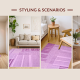 Ultra Soft Area Rug, Non Slip, Stain Resistant, Washable Area Rugs for Living Room, Bedroom, Elegant Smooth Surface Modern Appeal(Purple)