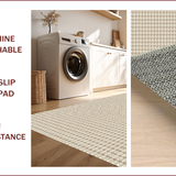 Ultra Soft Area Rug, Non Slip, Stain Resistant, Washable Area Rugs for Living Room, Bedroom, Loop-and-Cut Tufted Cotton(Beige)