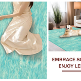 Ultra Soft Area Rug, Non Slip, Stain Resistant, Washable Area Rugs for Living Room, Bedroom, Stylish Mint Green Geometric Touch(Blue)