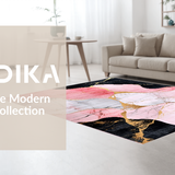 Ultra Soft Area Rug, Non Slip, Stain Resistant, Washable Area Rugs for Living Room, Bedroom, Contemporary Vibrant Color Palette(Pink)
