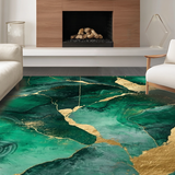 Ultra Soft Area Rug, Non Slip, Stain Resistant, Washable Area Rugs for Living Room, Bedroom, Sophisticated Abstract Swirl Patterns(Green)