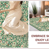 Ultra Soft Area Rug, Non Slip, Stain Resistant, Washable Area Rugs for Living Room, Bedroom, Vintage Sage Green Living Room Low Pile Rug(Green)