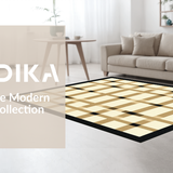 Ultra Soft Area Rug, Non Slip, Stain Resistant, Washable Area Rugs for Living Room, Bedroom, Elegant Neutral Toned Checkerboard(Beige)