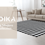 Trendy Seasonal Check Motif(Black)