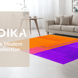 Ultra Soft Area Rug, Non Slip, Stain Resistant, Washable Area Rugs for Living Room, Bedroom, Interactive Playful Liquid Aesthetic(Orange)