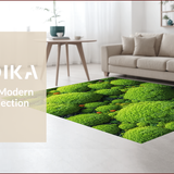 Ultra Soft Area Rug, Non Slip, Stain Resistant, Washable Area Rugs for Living Room, Bedroom, Unique Decorative Bedroom Moss Pattern Area Rug(Green)