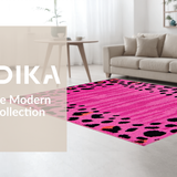 Ultra Soft Area Rug, Non Slip, Stain Resistant, Washable Area Rugs for Living Room, Bedroom, Soft Pastel Hybrid Animal Design(Pink)