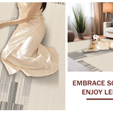 Ultra Soft Area Rug, Non Slip, Stain Resistant, Washable Area Rugs for Living Room, Bedroom, Serene Classic Tassel Embellishment(Beige)