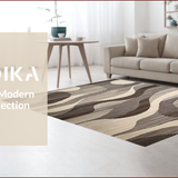 Ultra Soft Area Rug, Non Slip, Stain Resistant, Washable Area Rugs for Living Room, Bedroom, Contemporary Abstract Swirl Motif(Gray)