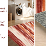 Ultra Soft Area Rug, Non Slip, Stain Resistant, Washable Area Rugs for Living Room, Bedroom, Elegant Warm Toned Swirls(Brown)
