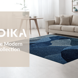 Ultra Soft Area Rug, Non Slip, Stain Resistant, Washable Area Rugs for Living Room, Bedroom, Luxurious 3D Marine-inspired Visual Appeal(Blue)