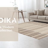 Ultra Soft Area Rug, Non Slip, Stain Resistant, Washable Area Rugs for Living Room, Bedroom, Rustic Tan Brown Geometric Design(Beige)