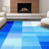 Ultra Soft Area Rug, Non Slip, Stain Resistant, Washable Area Rugs for Living Room, Bedroom, Serene Oceanic Color Palette(Blue)
