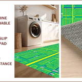Ultra Soft Area Rug, Non Slip, Stain Resistant, Washable Area Rugs for Living Room, Bedroom, Playful Multicolor Urban Journey(Green)