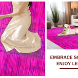 Ultra Soft Area Rug, Non Slip, Stain Resistant, Washable Area Rugs for Living Room, Bedroom, Lively Contemporary Animal Design(Pink)