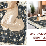 Ultra Soft Area Rug, Non Slip, Stain Resistant, Washable Area Rugs for Living Room, Bedroom, Striking Vintage Ethnic Accents(Black)