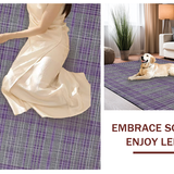 Ultra Soft Area Rug, Non Slip, Stain Resistant, Washable Area Rugs for Living Room, Bedroom, Soft Ogee Design Elegance(Purple)