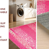 Ultra Soft Area Rug, Non Slip, Stain Resistant, Washable Area Rugs for Living Room, Bedroom, Playful Pink Cheetah Aesthetic(Pink)