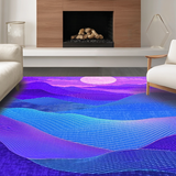 Ultra Soft Area Rug, Non Slip, Stain Resistant, Washable Area Rugs for Living Room, Bedroom, Dynamic Multicolor Wave Aesthetic(Blue)