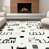 Ultra Soft Area Rug, Non Slip, Stain Resistant, Washable Area Rugs for Living Room, Bedroom, Stylish Irregular Animal Shape(White)