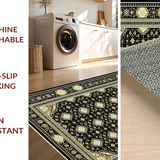 Elegant Black Ivory Medallion Design(Black)