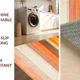 Ultra Soft Area Rug, Non Slip, Stain Resistant, Washable Area Rugs for Living Room, Bedroom, Lively Contemporary Patterned Delight(Orange)
