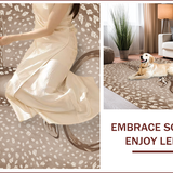 Ultra Soft Area Rug, Non Slip, Stain Resistant, Washable Area Rugs for Living Room, Bedroom, Contemporary Antelope Print Kitchen Rug(Beige)
