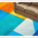Ultra Soft Area Rug, Non Slip, Stain Resistant, Washable Area Rugs for Living Room, Bedroom, Modern Abstract Colorful Yoga Mat(Orange)