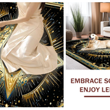 Vibrant Blue Tiled Motif(Black)