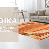 Ultra Soft Area Rug, Non Slip, Stain Resistant, Washable Area Rugs for Living Room, Bedroom, Warm Terracotta Earthy Aesthetic(Brown)