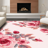 Ultra Soft Area Rug, Non Slip, Stain Resistant, Washable Area Rugs for Living Room, Bedroom, Artistic Soft Rose Texture(Pink)