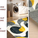 Ultra Soft Area Rug, Non Slip, Stain Resistant, Washable Area Rugs for Living Room, Bedroom, Luxurious Textured Modern Design(Yellow)